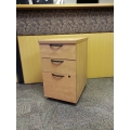 Sugar Maple Box Box File Rolling Pedestal, Locking